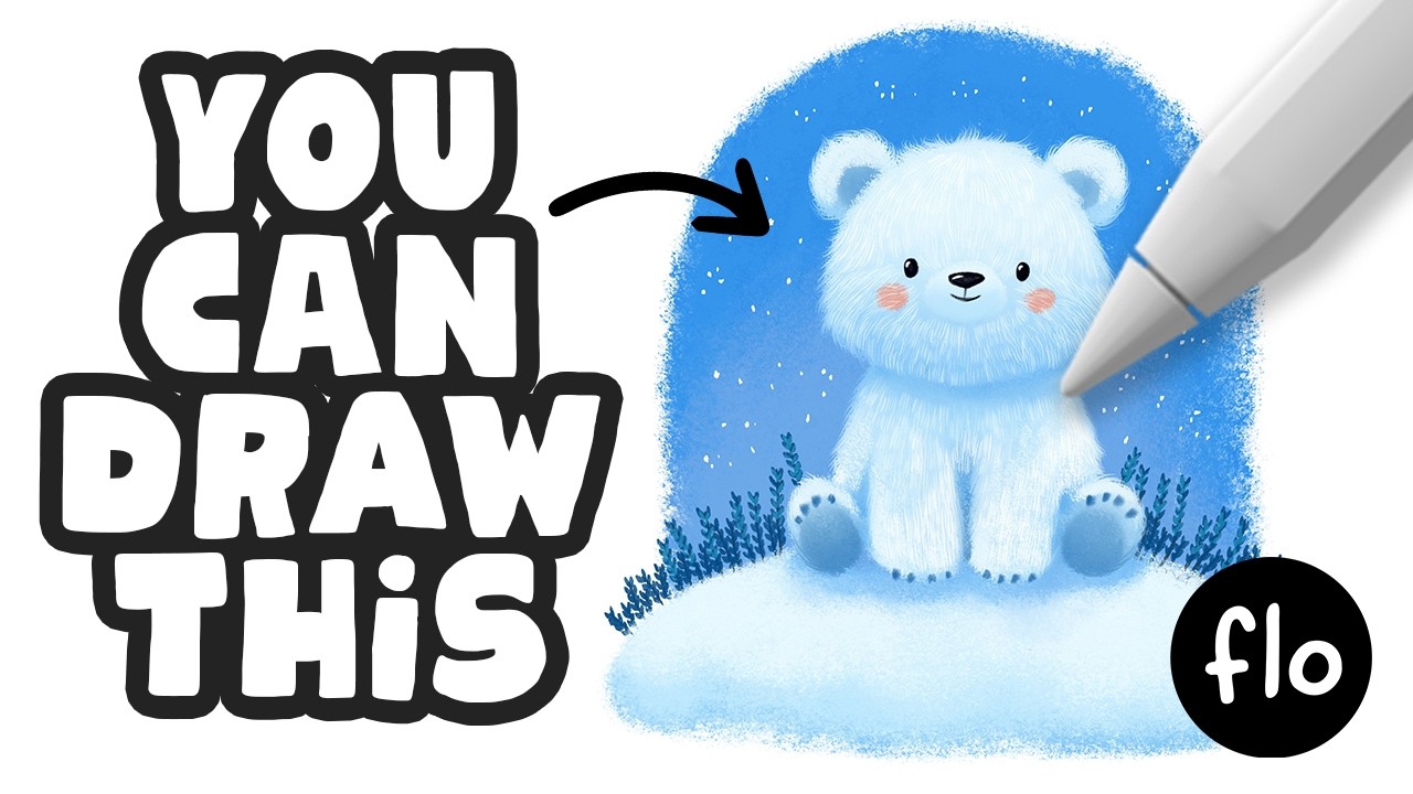 Draw This Cute Polar Bear in Procreate 🐻❄️ | Easy Step-by-Step Tutorial for Beginners