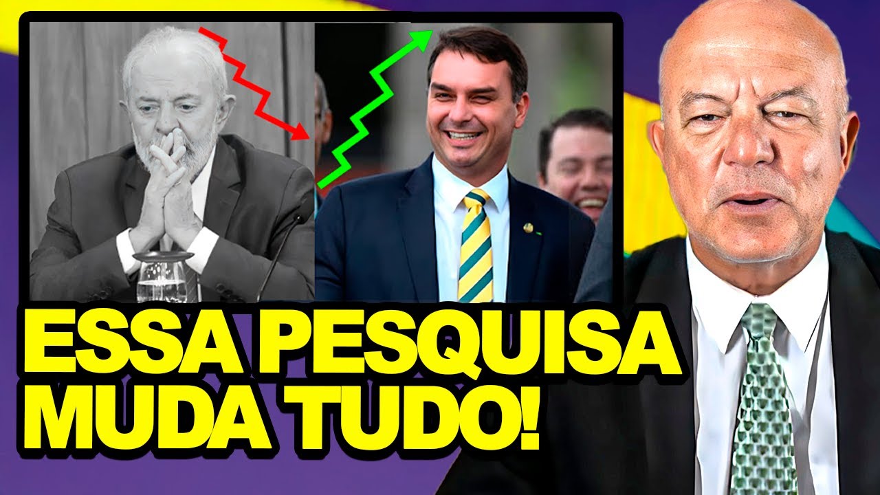 NOVA PESQUISA APONTA QUEDA LULA NAS PESQUISAS E CRESCIMENTO DE FLÁVIO BOLSONARO