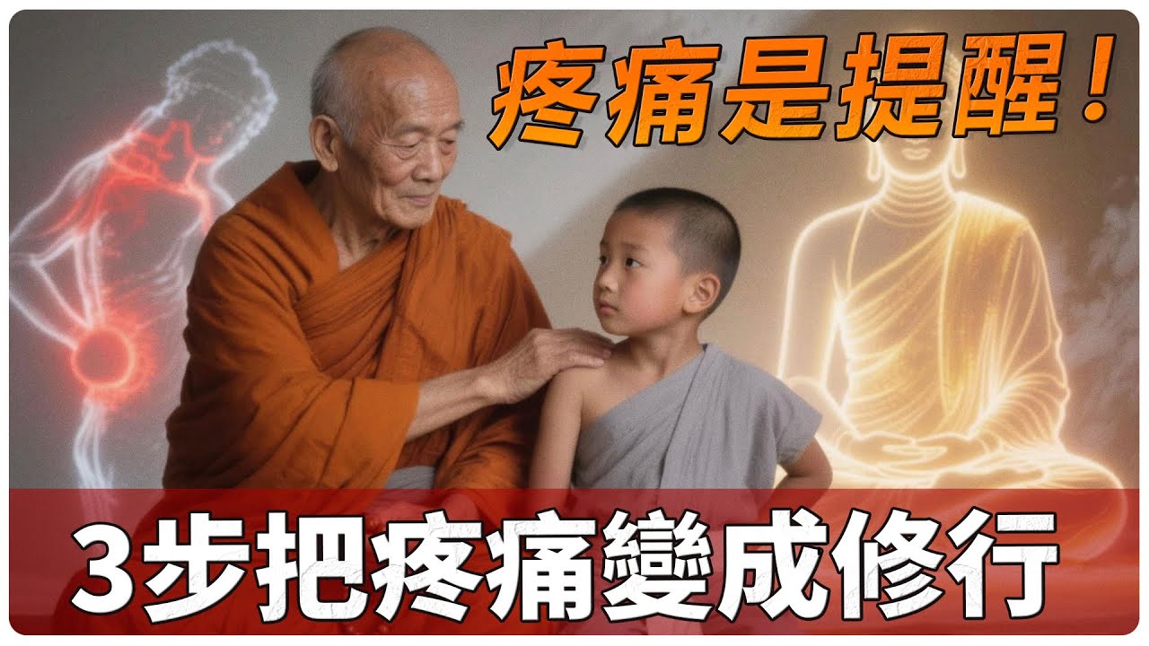 年紀大了身體疼痛怎麼辦？老和尚教你3個方法，把疼痛變成修行。