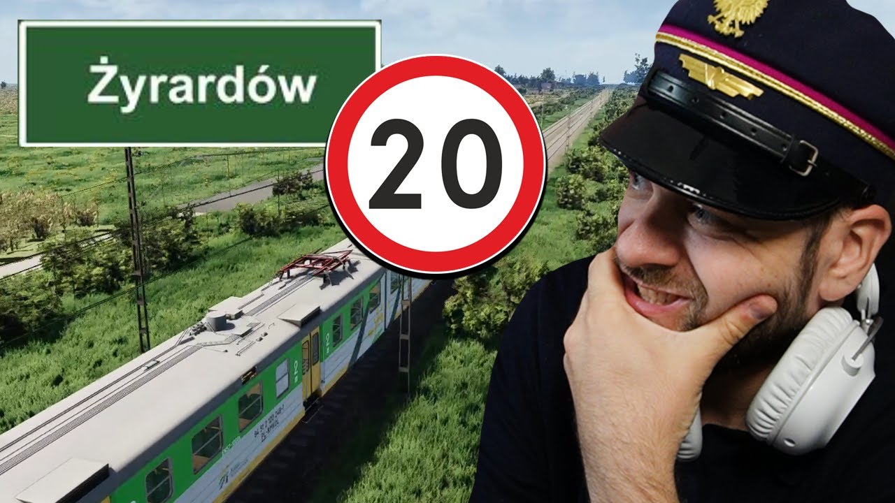 Zatkany Żyrardów i pośpieszny pociąg 20 km/h - SimRail (Live)