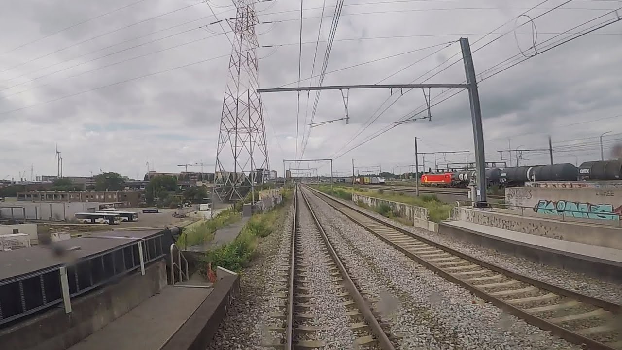CAB RIDE Belgium Antwerpen Centraal - Antwerpen Luchtbal depot MS80 BREAK NMBS/SNCB