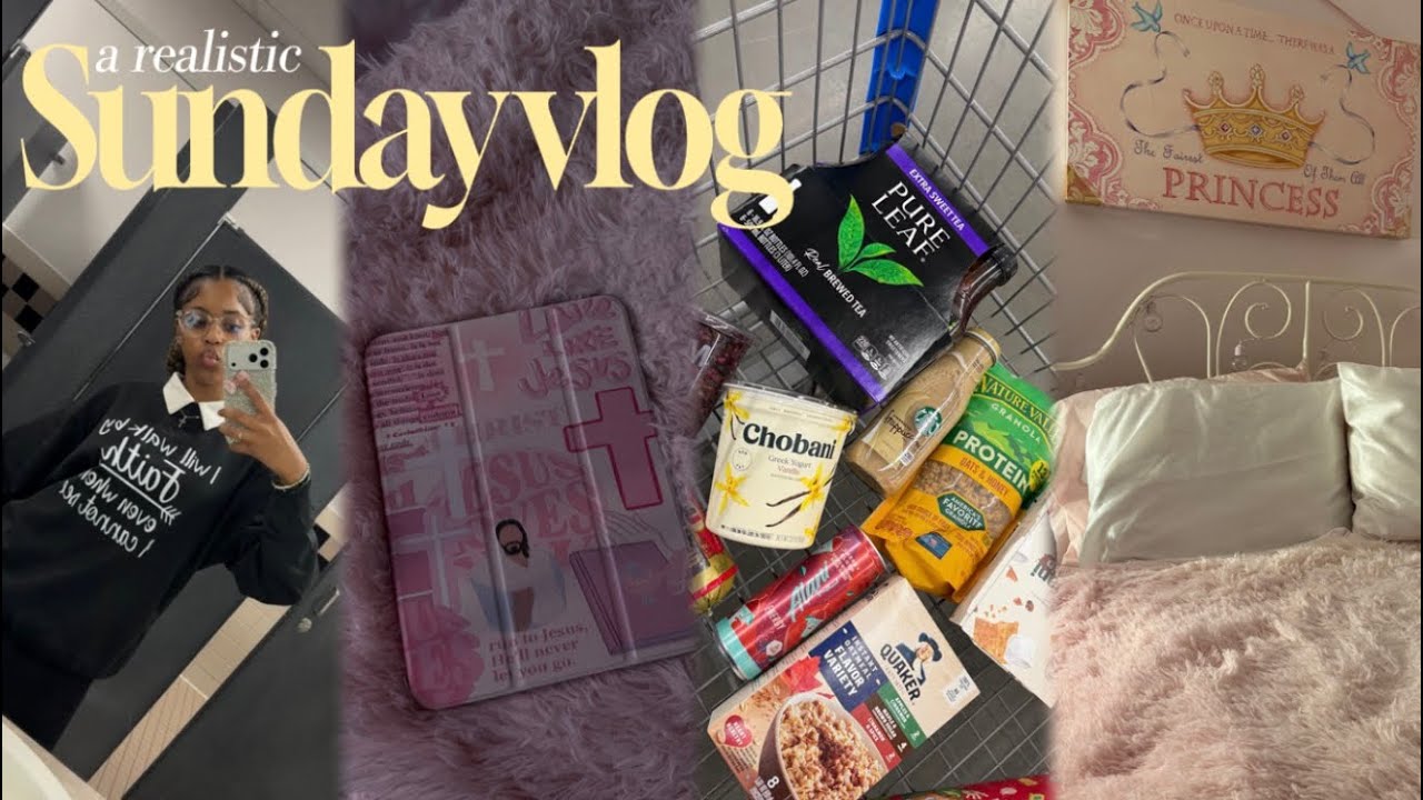 a realistic sunday: grocery shopping, superbowl, church etc!