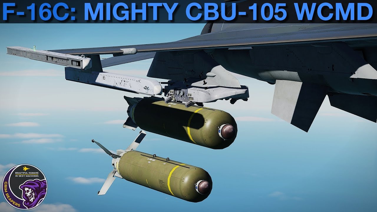 F-16C Viper: CBU-105 WCMD (визуальный/предварительный) (одиночный/залповый) Учебное пособие | DCS...