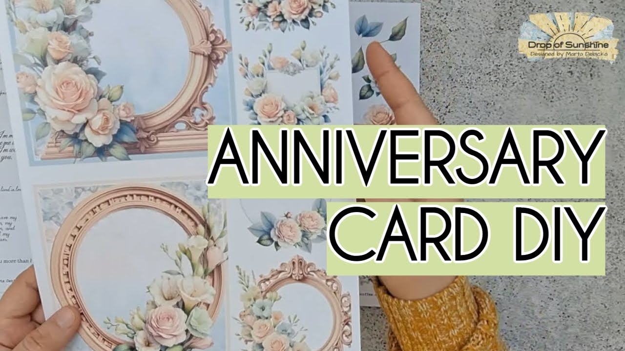 How to Make an Elegant Anniversary Card | Timeless Love Digital Paper Collection 💍