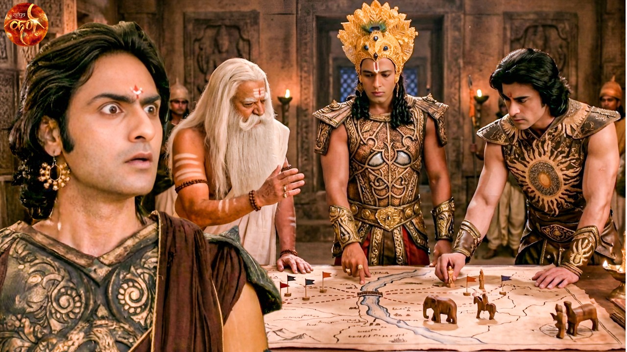 कर्ण वासुदेव और भगवान परशुराम को साथ में रणनीति बनाते देख अर्जुन के उड़े होश || Suryaputra Karn