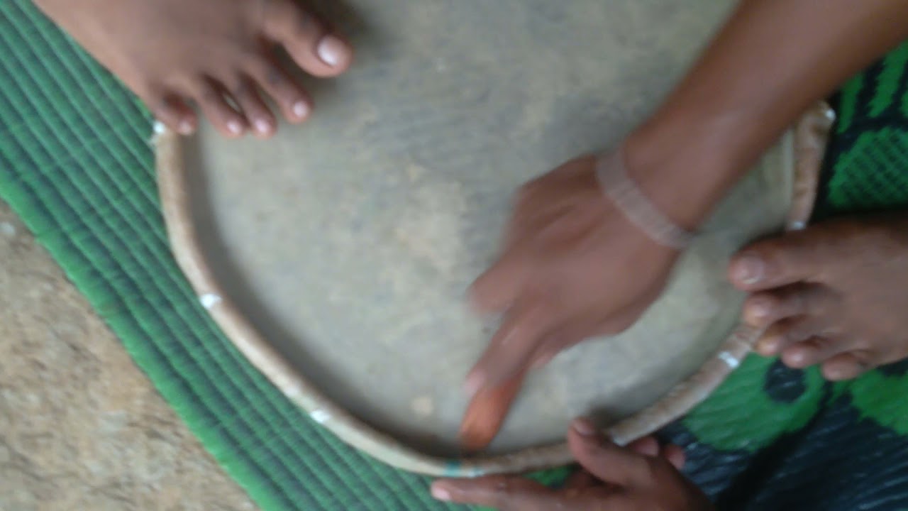 දවුල් බෙරයක හම සකස් කිරීම  රෝහණ හෙල කලා
