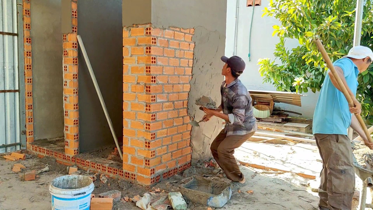 Công việc tô tường trát tường nhà cầu nhà tắm toilet nhà tạm nhà tiền chế