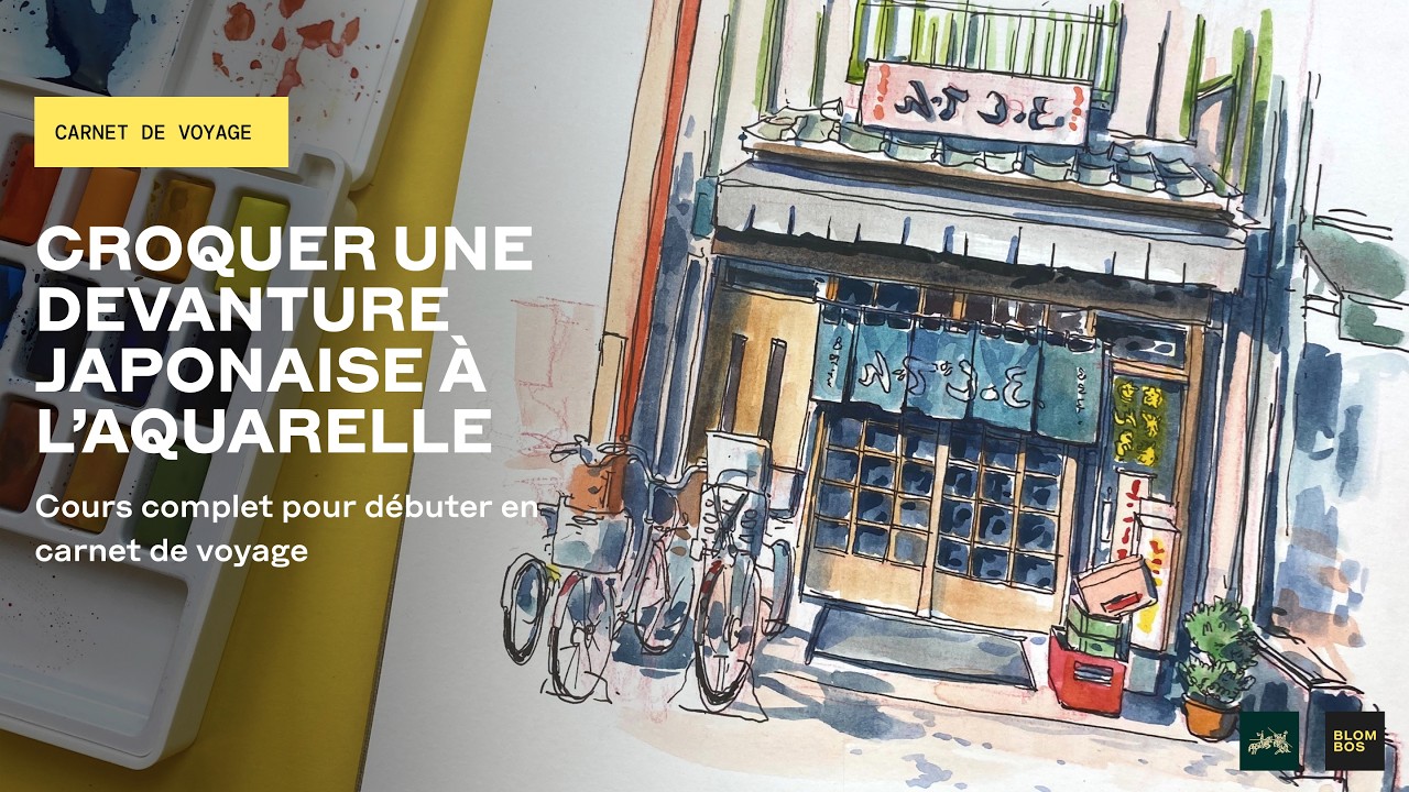 ATELIER LIVE - Débuter en carnet de voyage à l'aquarelle