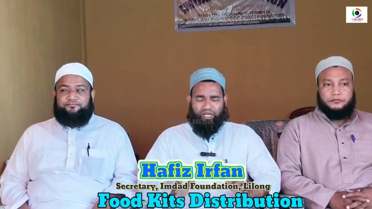 Hafiz Irfan, Secy, Imdad Foundation, Lilong spoke regarding Food Kits Distribution 