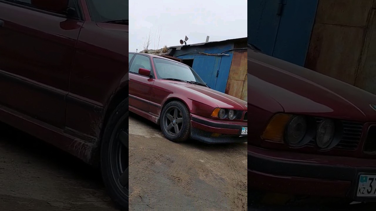 BMW E34 1990 m50b25 Schnitzer wheels 17 inches on summer tires 235/45R17 #shorts