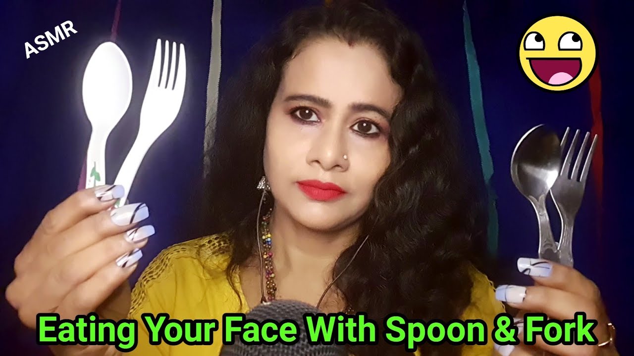 🍴Eating Your Face ASMR | Fork + Spoon + Mouth Sounds | Asmr Ghosal