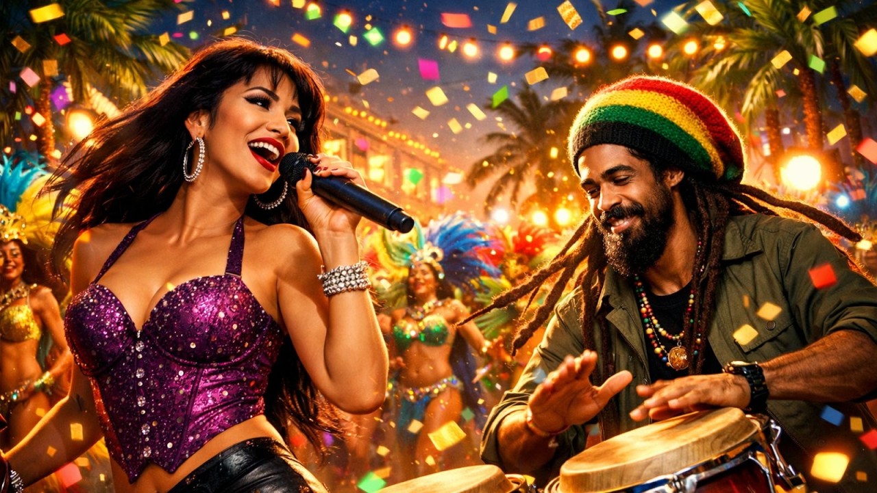 Selena Quintanilla &  Damian Marley - Barrio Sunset ❤ Roots Reggae Caribbean Soulful Pop Latin 2026