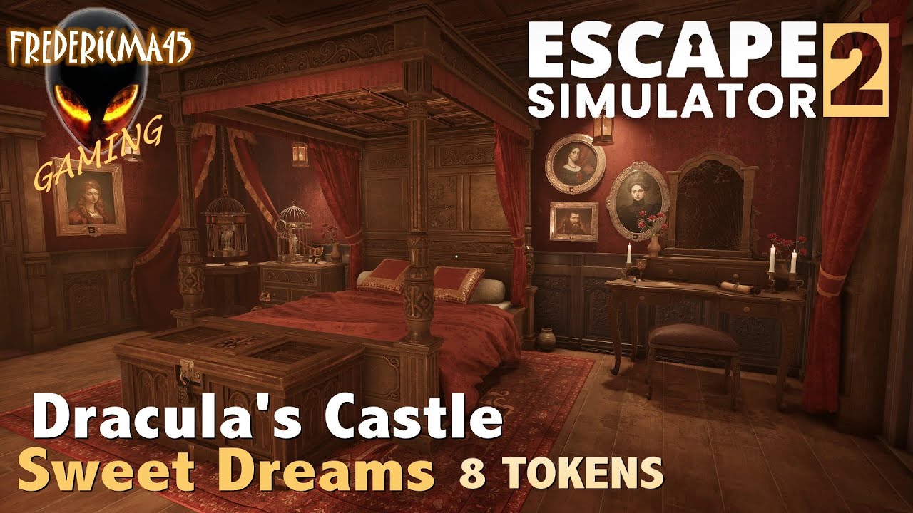 ESCAPE SIMULATOR 2 Sweet Dreams DRACULA'S CASTLE / All Tokens Location Darkest Puzzle - Achievement