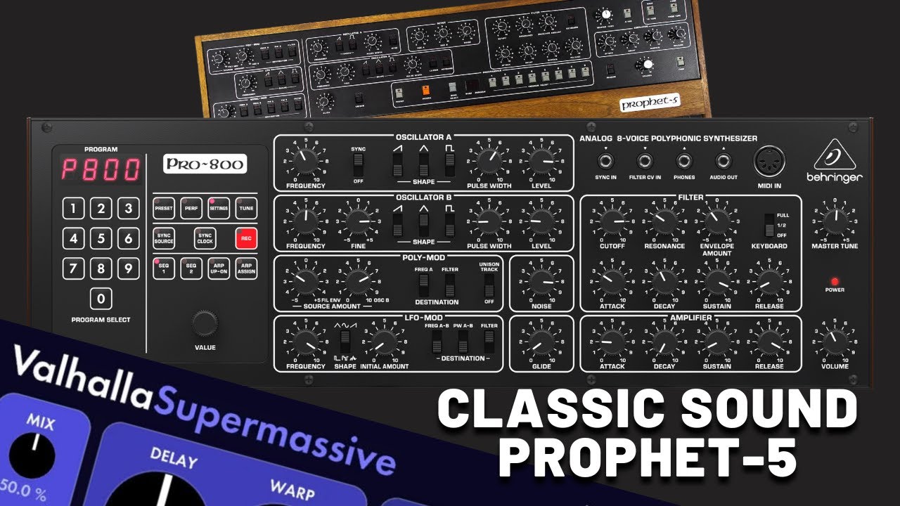 Classic Prophet-5 Sound with Behringer Pro-800 [Synthesizer Demo] (No Talking)