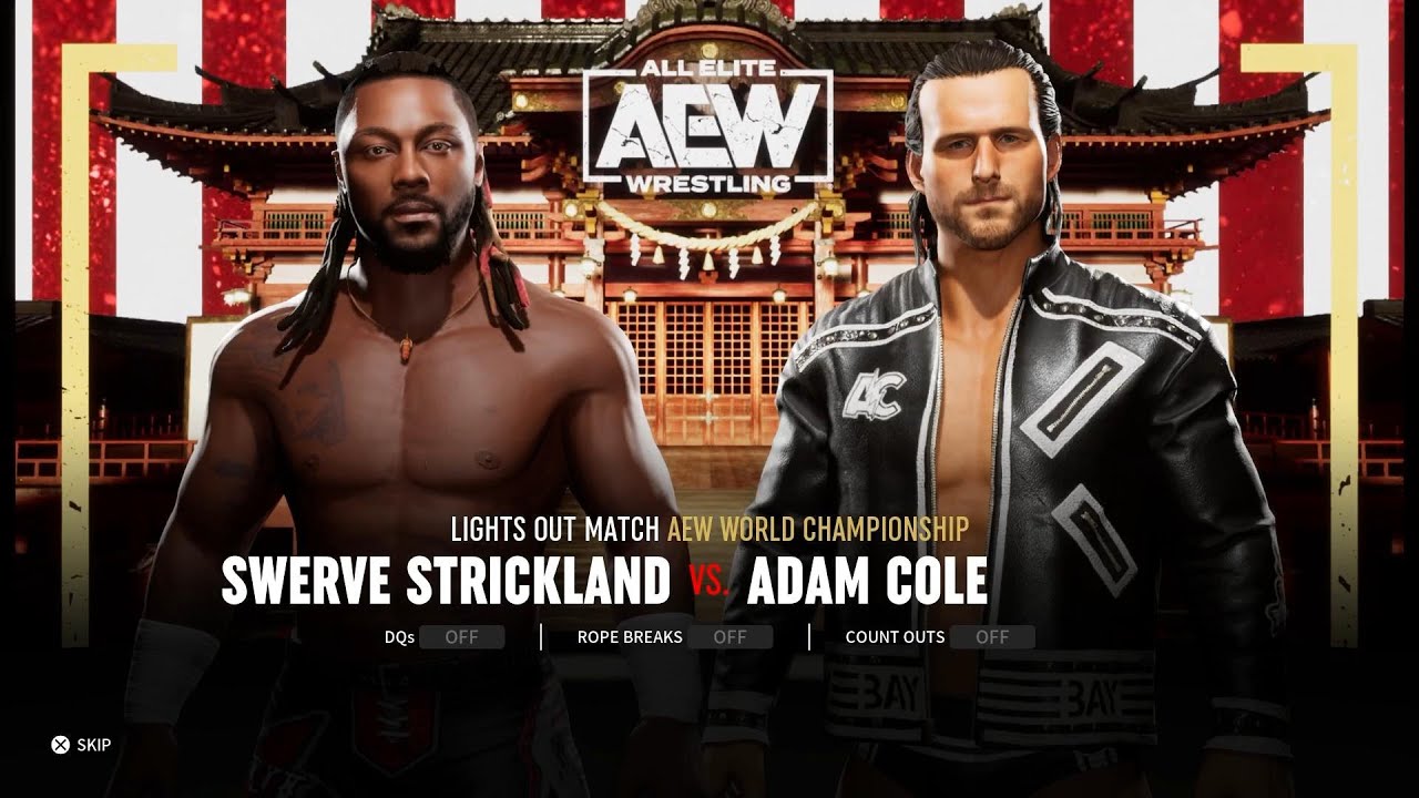 AEW Fight Forever - Swerve Strickland vs. Adam Cole (PS4)