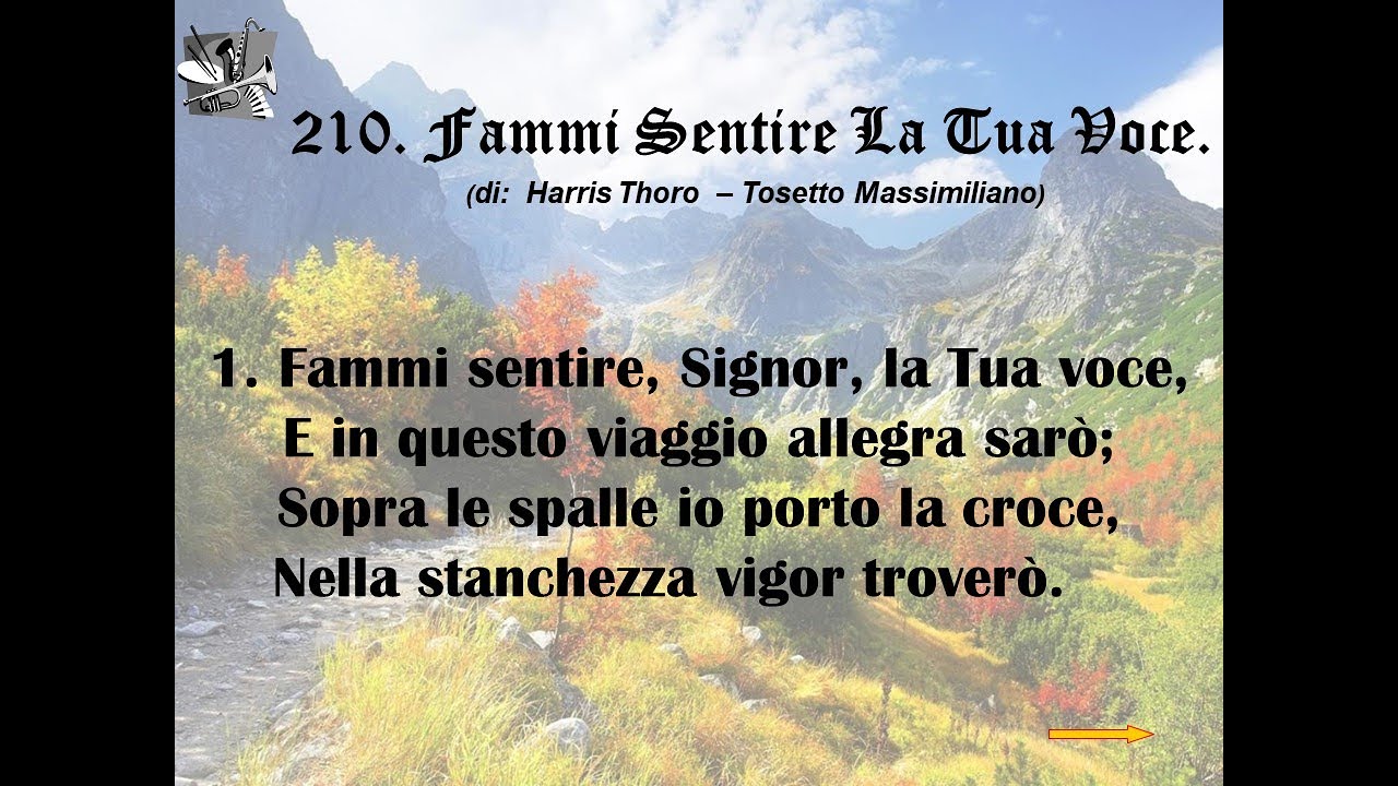 210. Fammi Sentire La Tua Voce (di: Harris Thoro - Tosetto Massimiliano).