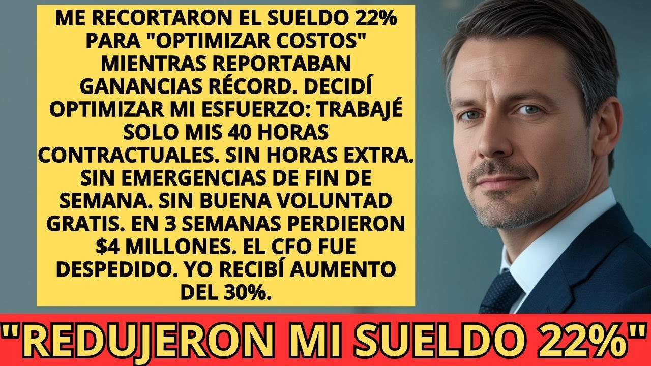 REDUJERON MI SUELDO… REDUJE MI PACIENCIA, MI TOLERANCIA Y MI DISPONIBILIDAD.