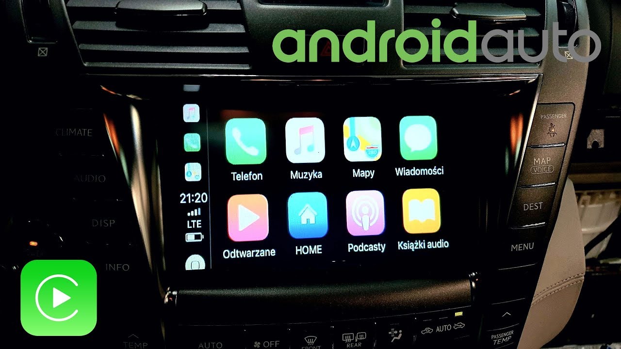 Telewizja, Android Auto, CarPlay w samochodzie (Lexus)
