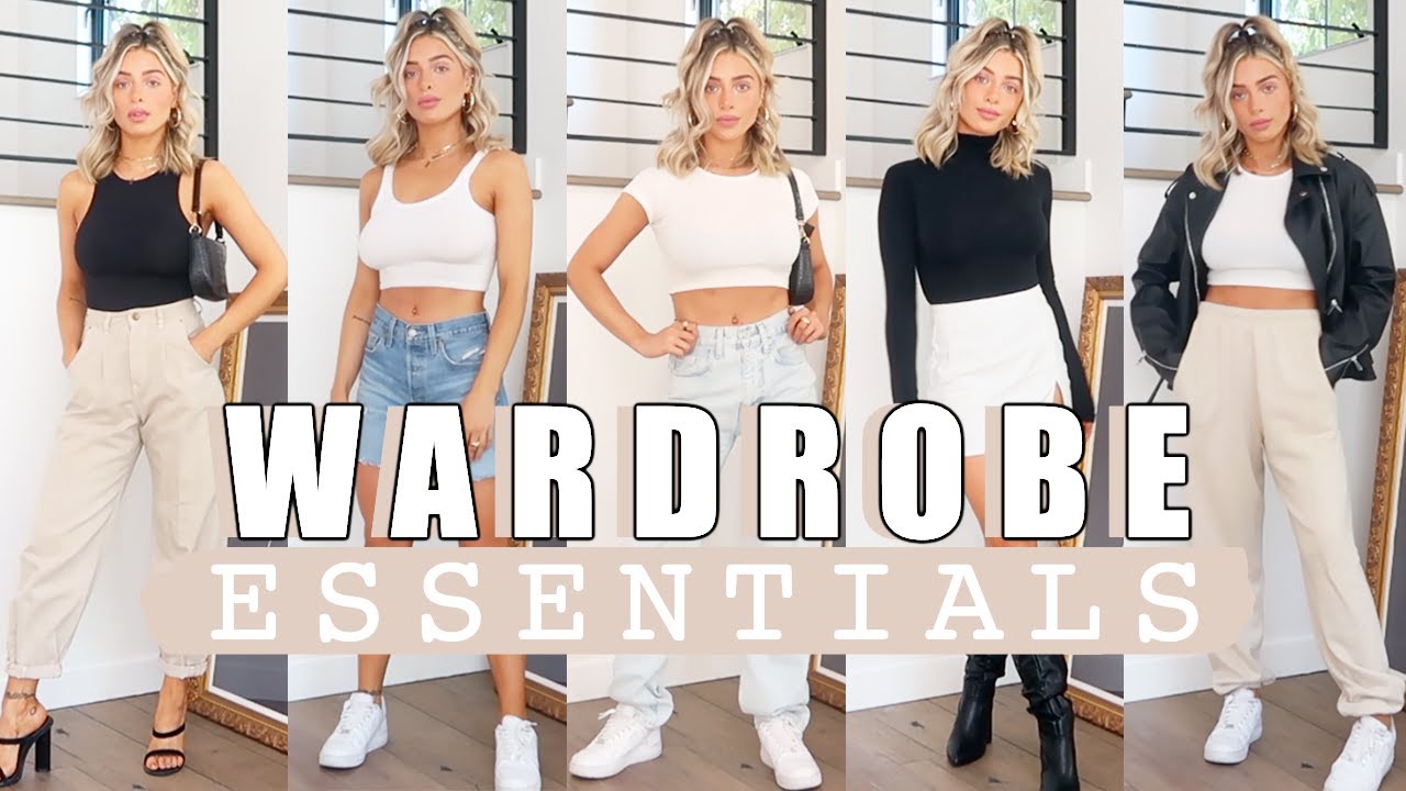 WARDROBE ESSENTIALS | TOPS, BOTTOMS, JACKETS
