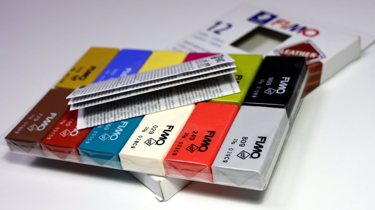 פתיחת קופסא🎁 - פימו עור / Unboxing 12 colors set - fimo leather