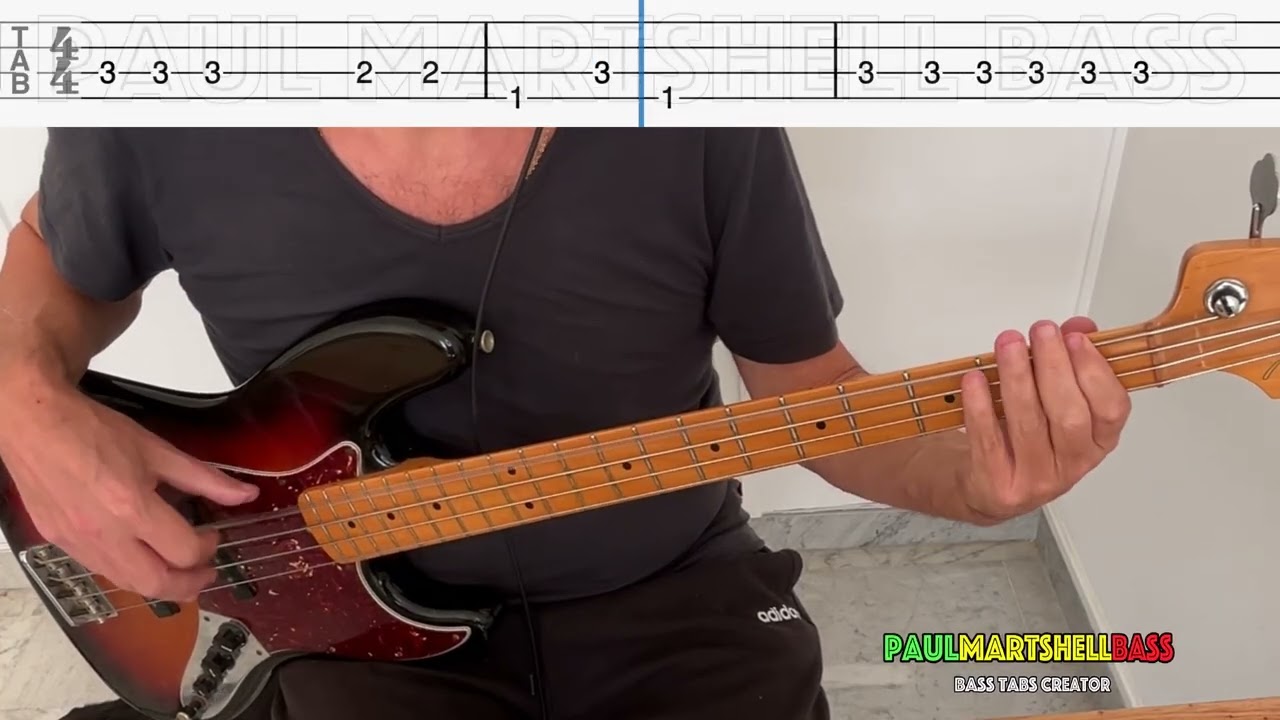 Jah Live  - Bob Marley (Bass Cover And Tabs 4k)