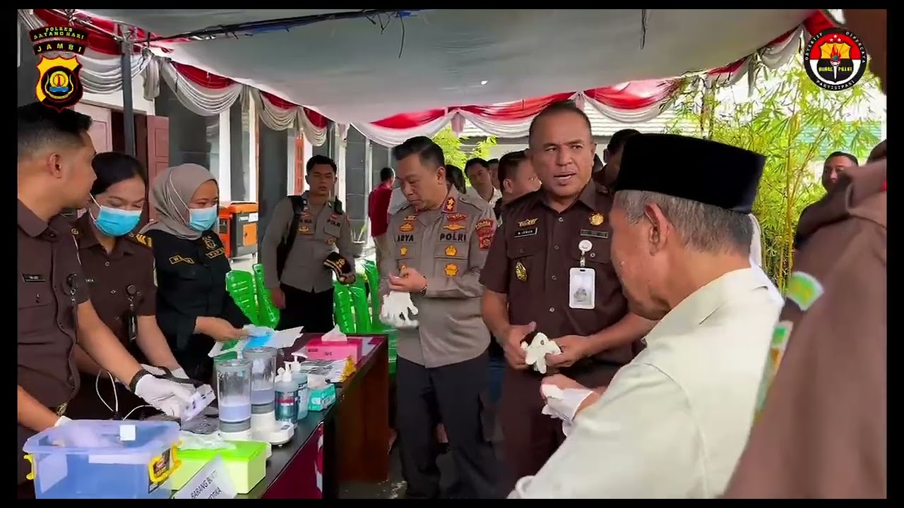 Kapolres Batang Hari Hadiri Pemusnahan Barang Bukti di Kejaksaan Negeri Batang Hari
