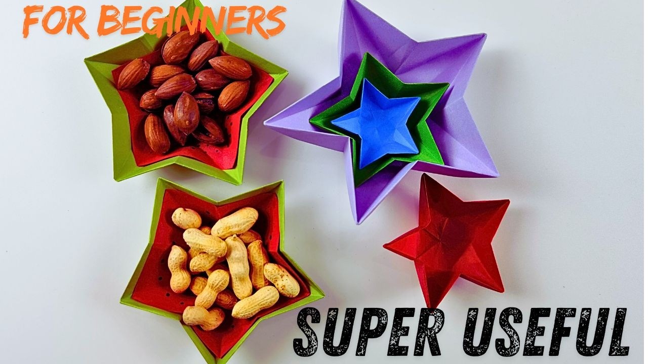 Easy Origami Tray | Plate for Beginners Step by Step Tutorial #diy #papercraft #how #handmade