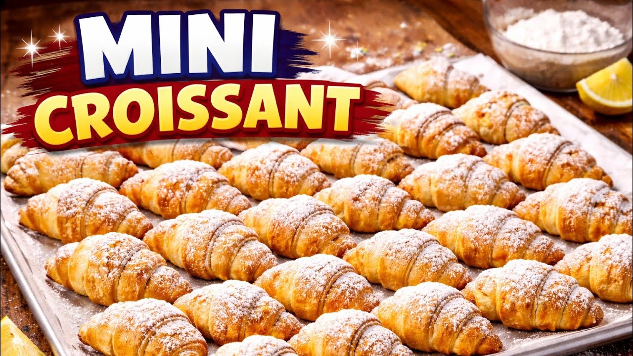 🥐MINI CORNETTI MORBIDI E LEGGERI  COME NUVOLE-Ricetta fatta completamente a mano senza impastatrice 
