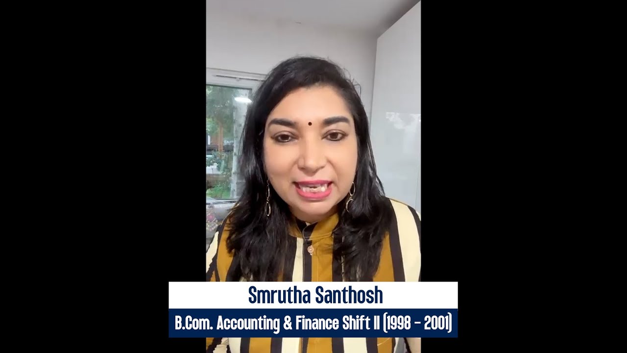 The M.O.P. Alumni Stories | Smrutha Santhosh, B.Com.  Accounting & Finance Shift II (1998 - 2001)
