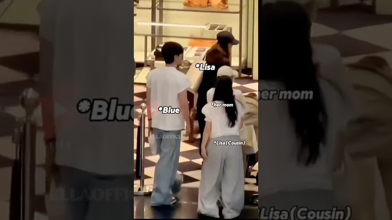 LISA WITH BLUE AND FAMILY SPOTTED YESTERDAY 😍 #lisa #bluepongtiwat #fypviralシ