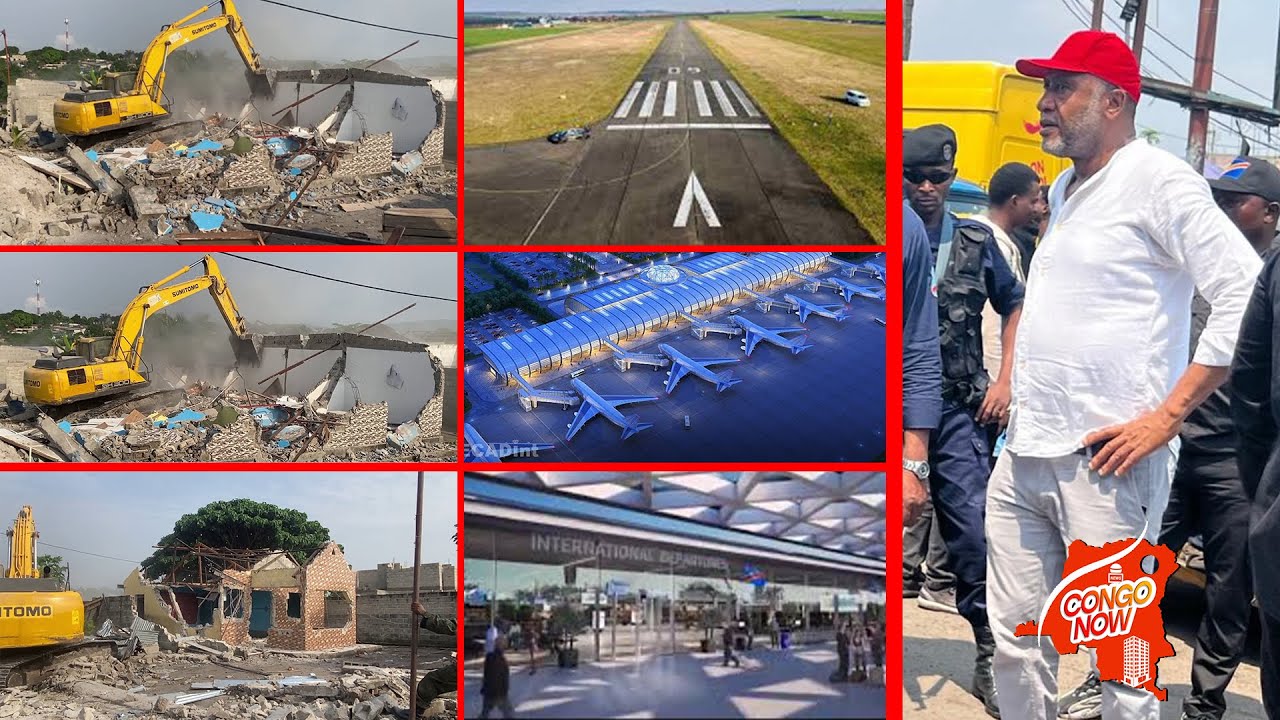 Récupération de la piste aéroportuaire pour la nouvelle construction de l’aéroport de ndjili