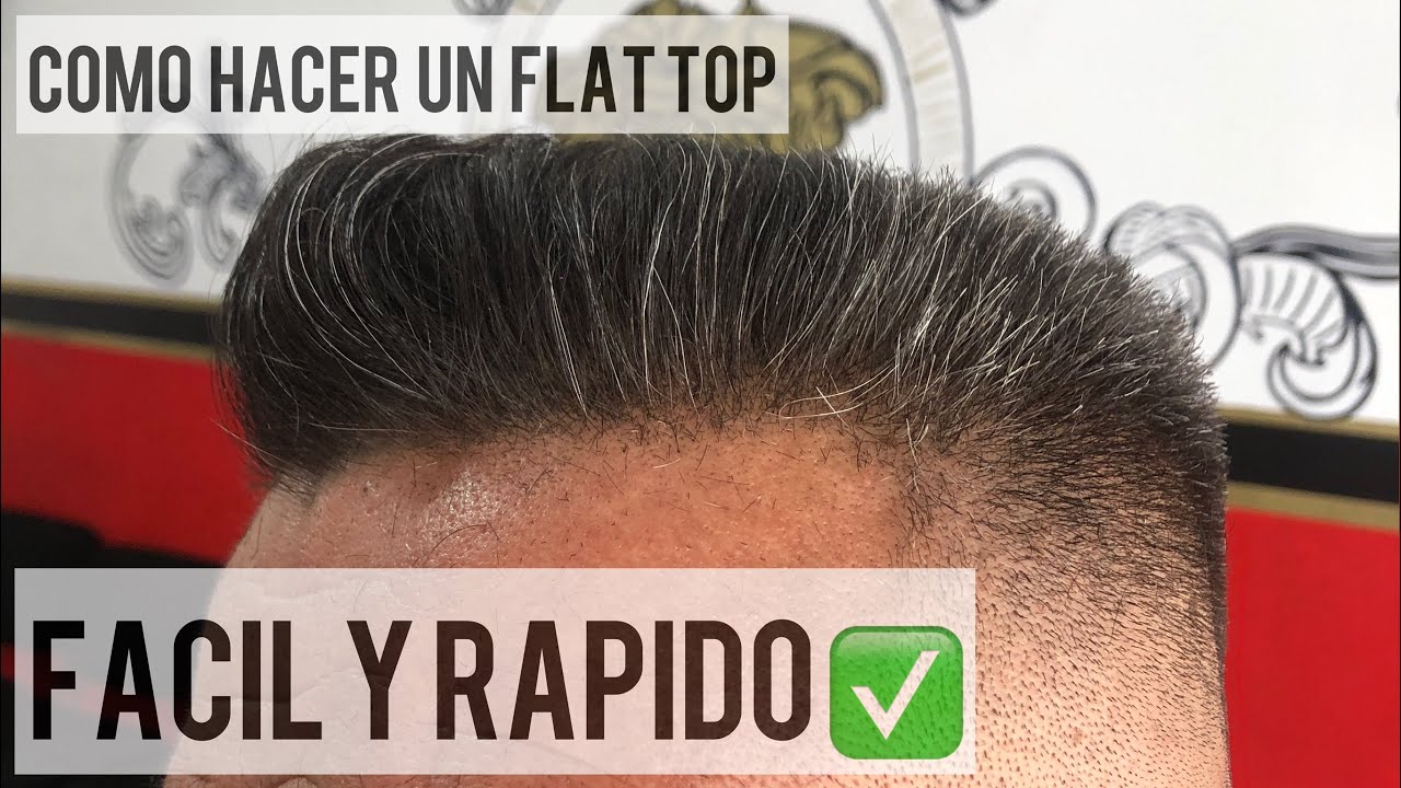 COMO HACER UN CORTE FLAT TOP (semi flat top) ✅/ CORTE CON TECNISIMO (maquina sobre peine) FADE