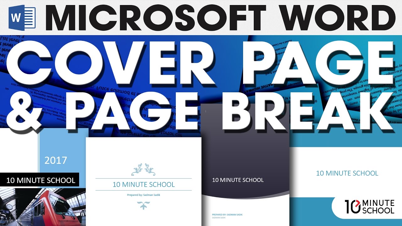 MS Cover Page and Page Break | Microsoft Word Tutorial in Bangla Part 7  | Sadman Sadik