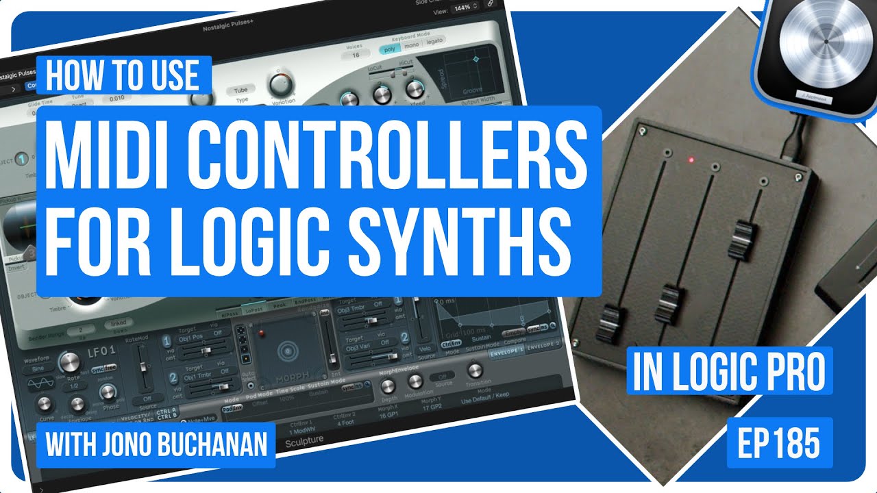 Logic Pro: как использовать MIDI-контроллеры для синтезаторов Logic