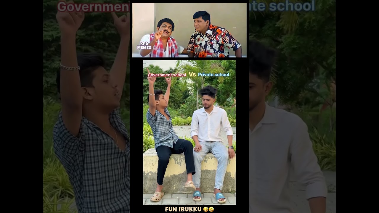 Private School 🤜🏽vs 🤛🏽government school 🤣🤣 watch till the end 😂😂 #shortsvideo #shorts
