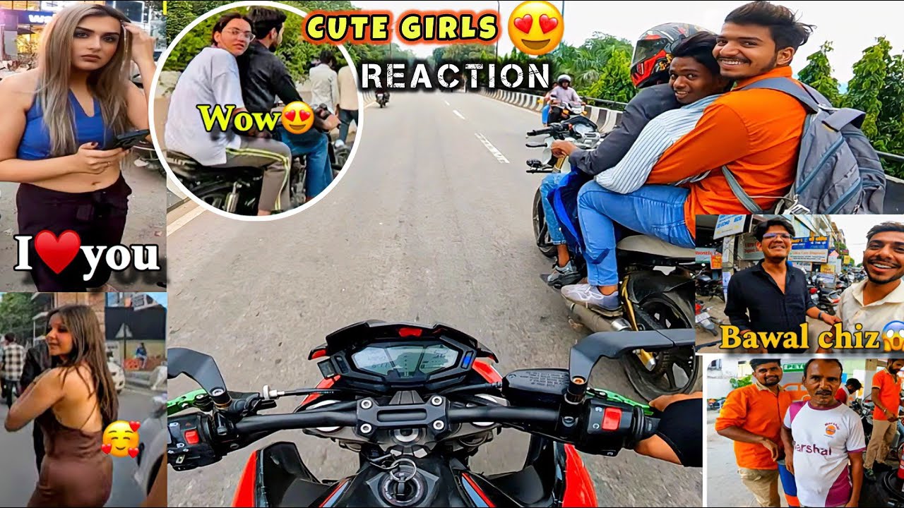 Public Reaction on Z900 | Loud Exhaust 😍| Cute Girl Reaction 👀
