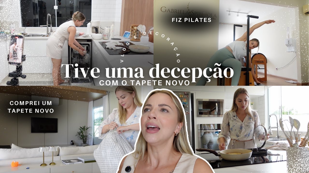 ROTINA DE UMA MÃE DE DOIS! Comprei um tapete novo, comecei pilates e cuidei da casa 🏠