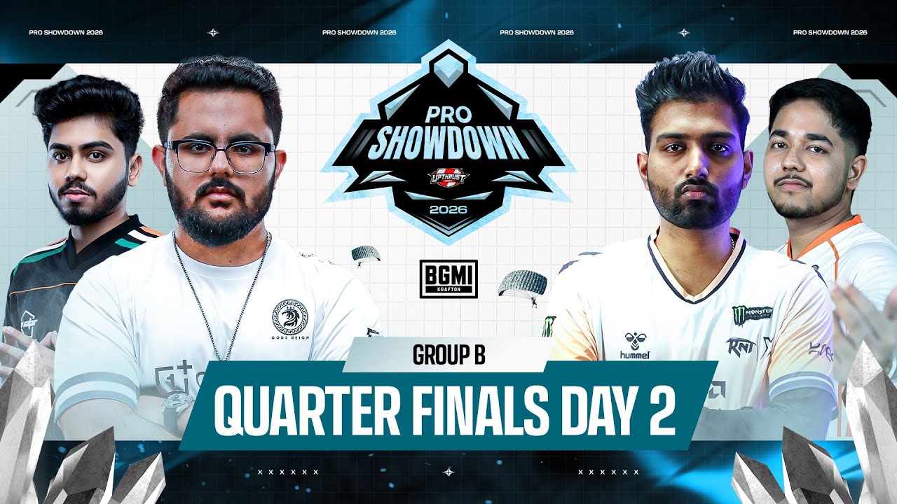 UE Pro Showdown 2026 | #BGMI | Quarter Finals Day-2 | Ft- #RNTX , #OG , #8Bit , #GDR etc