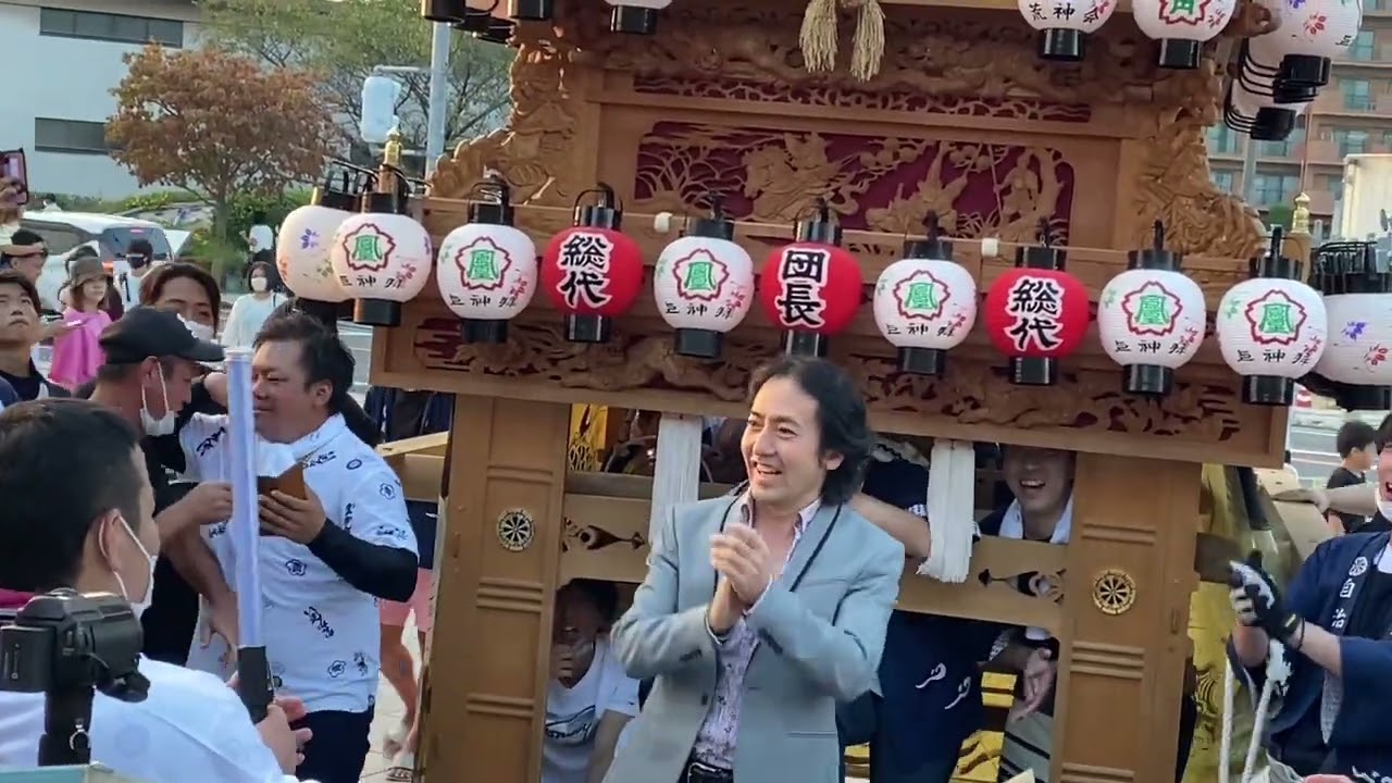 西条祭り　2022 上神拝屋台　40周年記念運行　西条総合文化会館にて秋川さんの伊勢音頭
