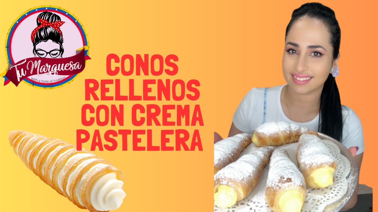 CREMA PASTELERA para rellanar conos de hojaldre, pasteles y cualquier postre  de tu preferencia