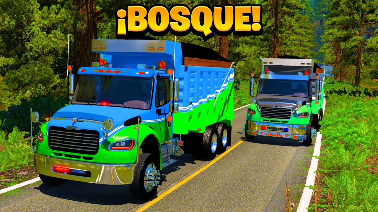 ¡RUTA EN VOLQUETA POR EL BOSQUE! | American Truck Simulator