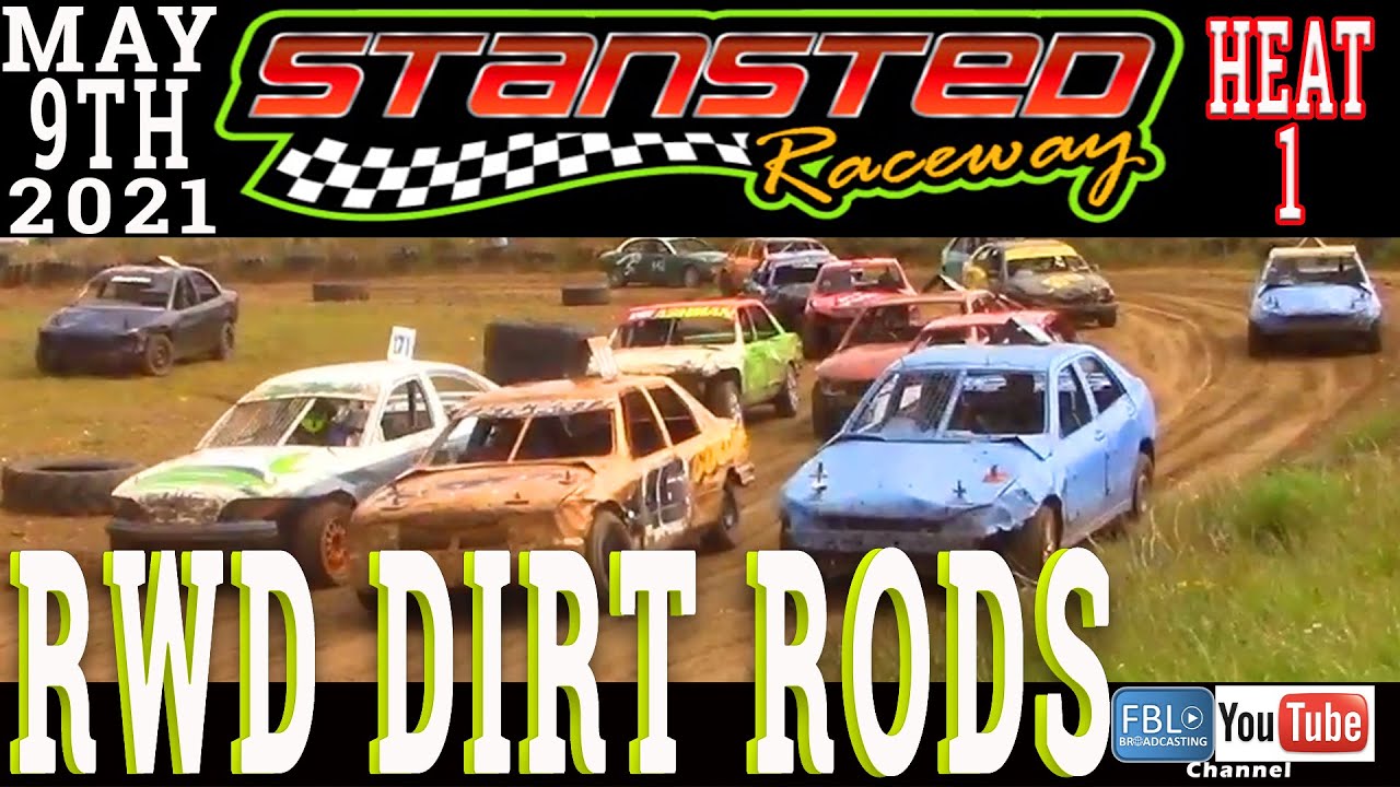 Stansted Raceway. RWD DIRT RODS.  HEAT 1. 9th May 2021. Stock car. Banger racing.