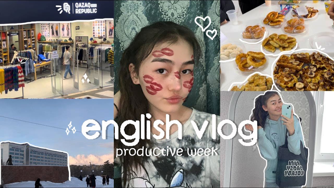 Kazakh girl is speaking in English | study vlog | school days | my lifestyle | [rus sub]