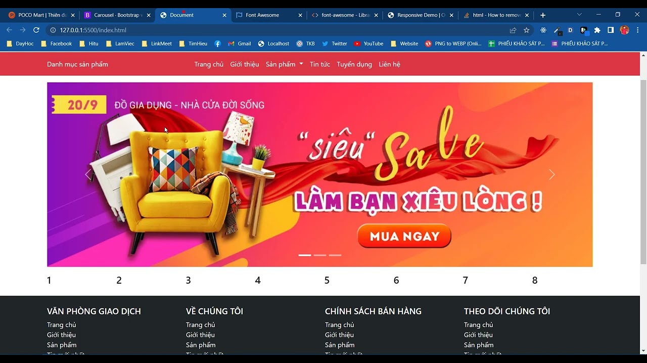 Hướng dẫn thiết kế giao diện sử dụng bootstrap 5 x phần 3