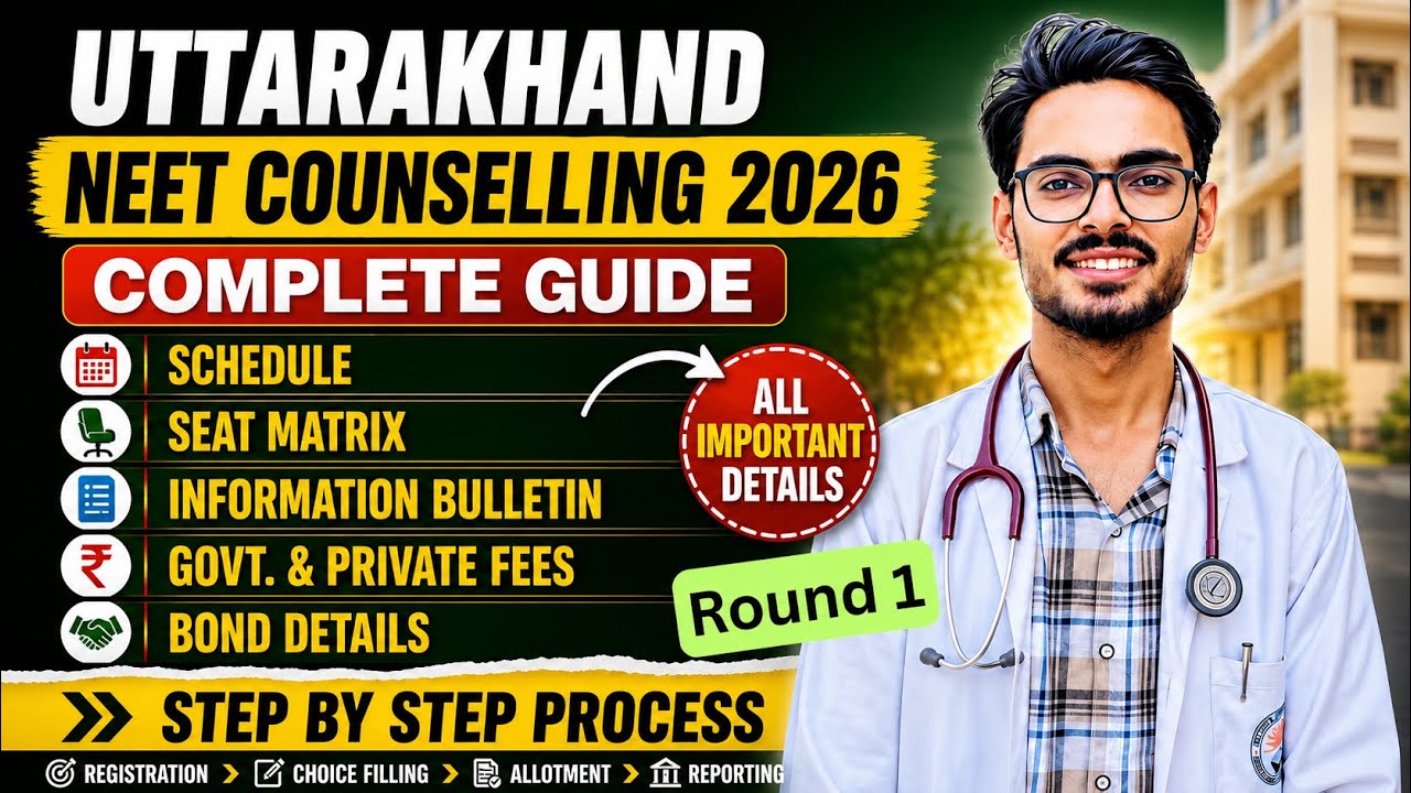 Uttarakhand NEET UG Counselling 2026 | Complete Guide, New Rule, Seat Matrix, Fees, Bond, choice fil