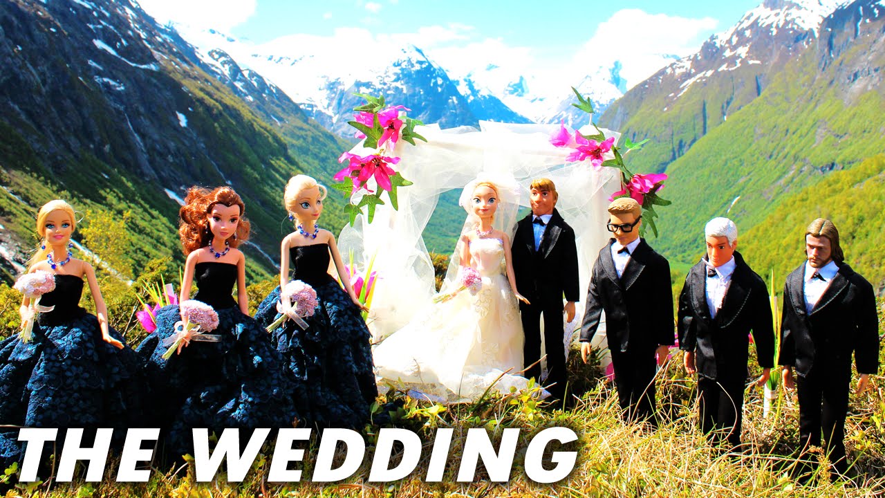 Frozen Anna & Kristoff WEDDING with Elsa, Disney Princess Rapunzel, Ariel The Little Mermaid, Hans