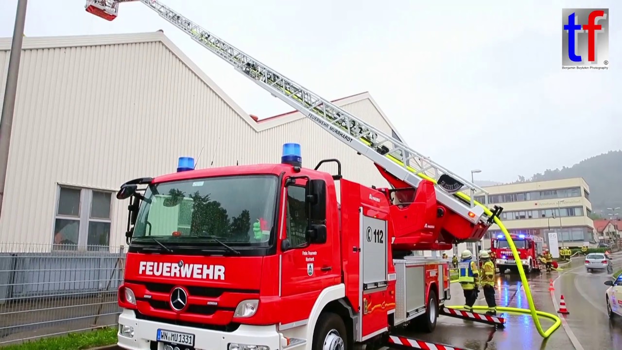 Commercial Fire / Brand Gießerei Murrhardt, Germany,  25.07.2017.