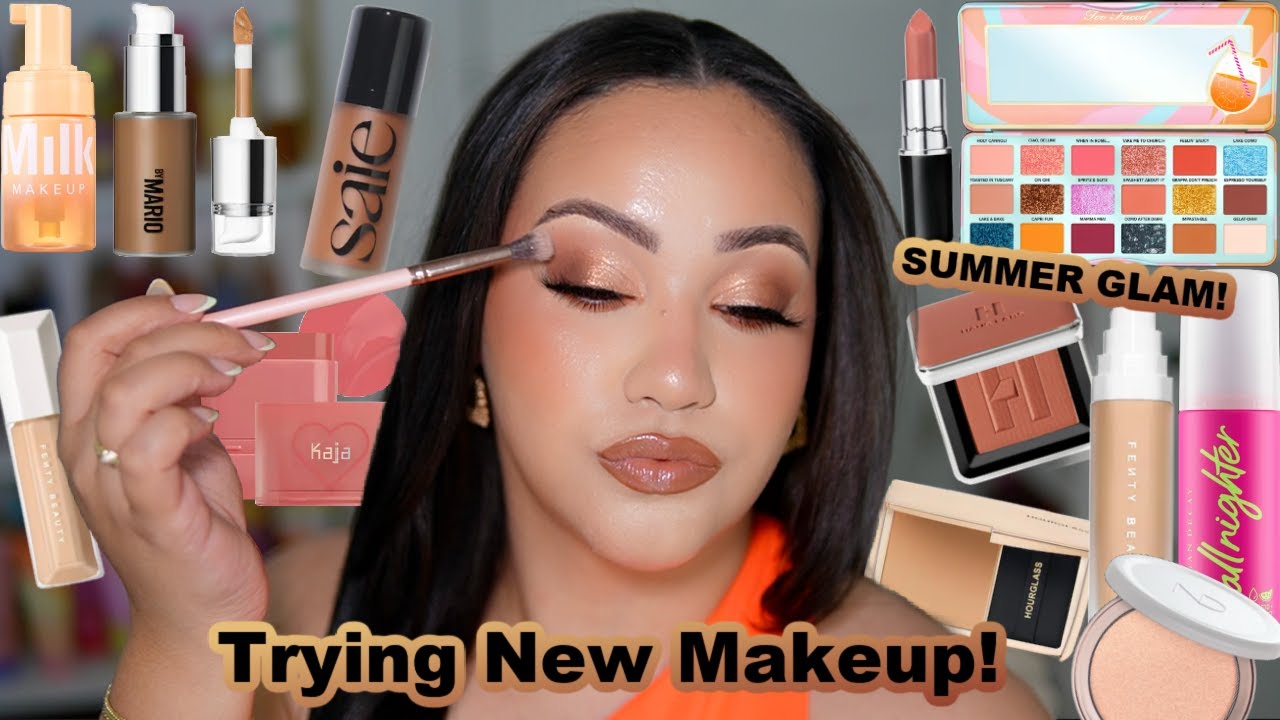 TRYING NEW MAKEUP RELEASES 💋 SUMMER MAKEUP GRWM | AMY GLAM ✨