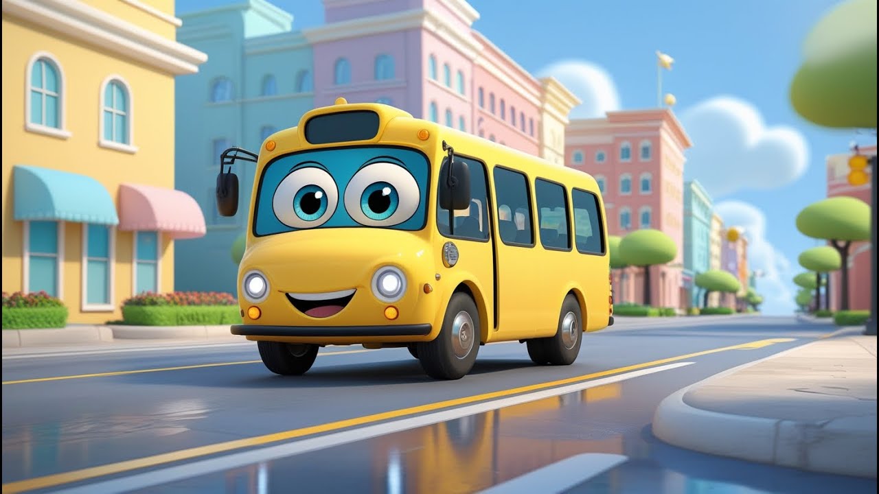 Le bus jaune 🚌 | Chanson pour enfants avec des animaux rigolos 🦒