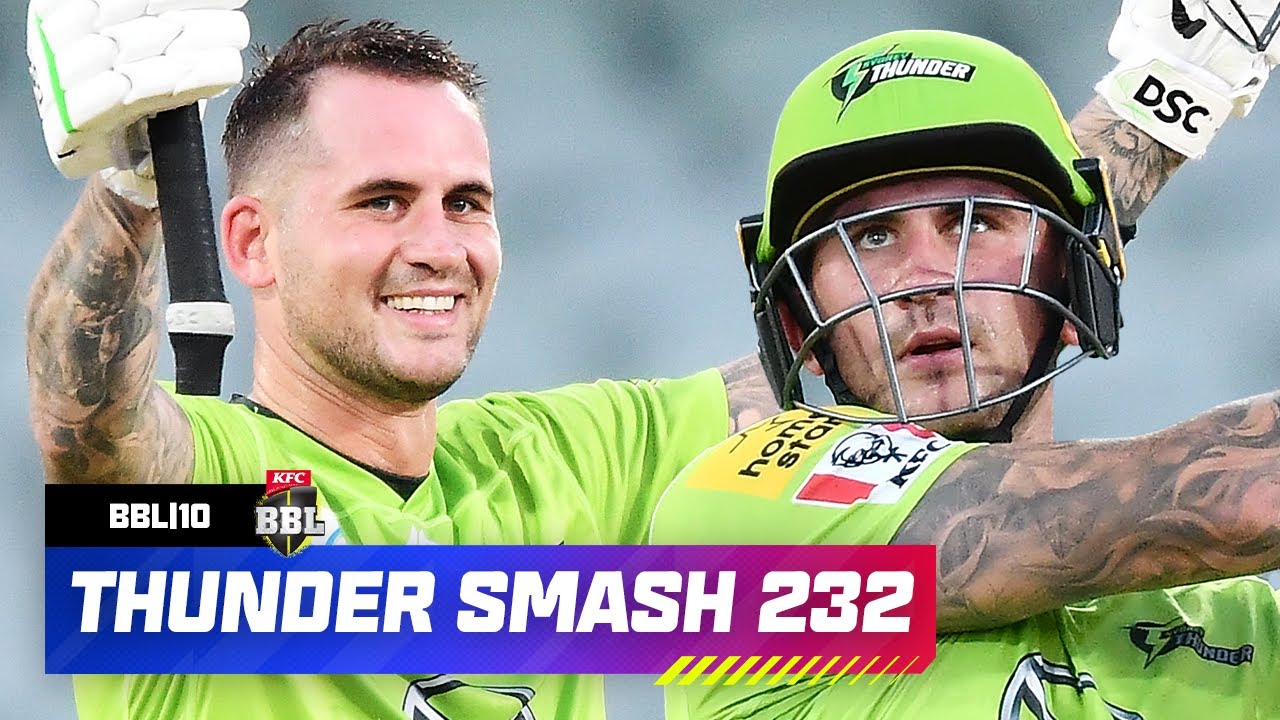 ALEX HALES-STORM ⛈️ Thunder Smash 232 At Adelaide Oval | #BBL10